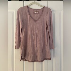 Pure Good Mauve V-Neck Top